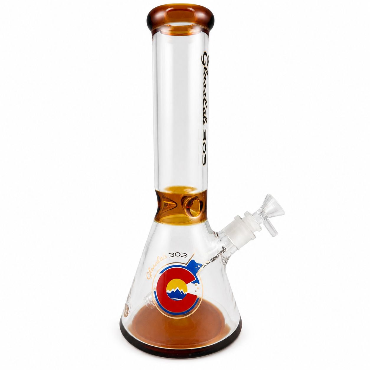 Glasslab 303 - 12" 7mm Beaker, Color: Amber