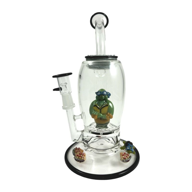 Blue Ninja Waterpipe by Empire Glassworks, Size: 10"