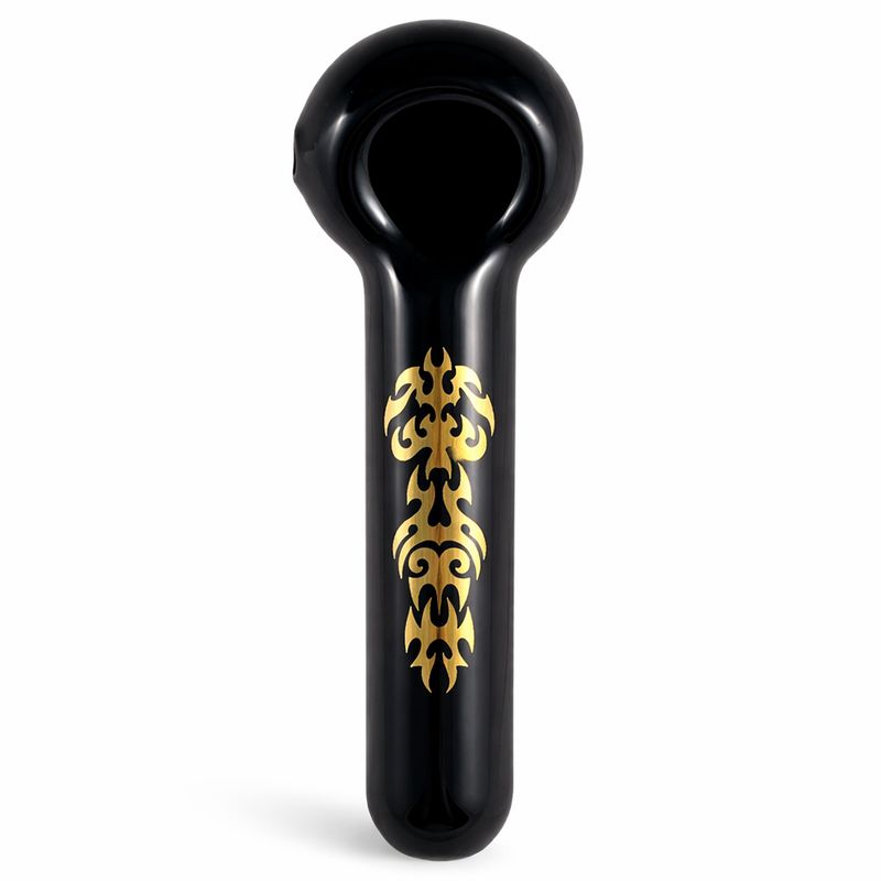 5" Gold Tribal Black Jumbo  Spoon