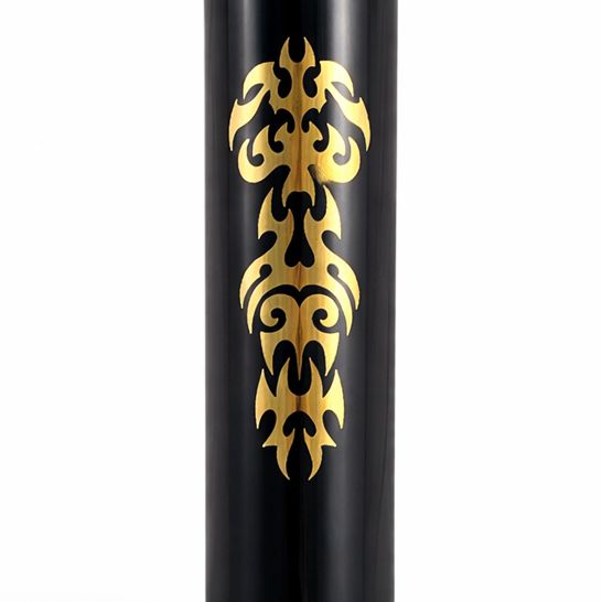 5" Gold Tribal Black Jumbo  Spoon, Design: Tribal 1