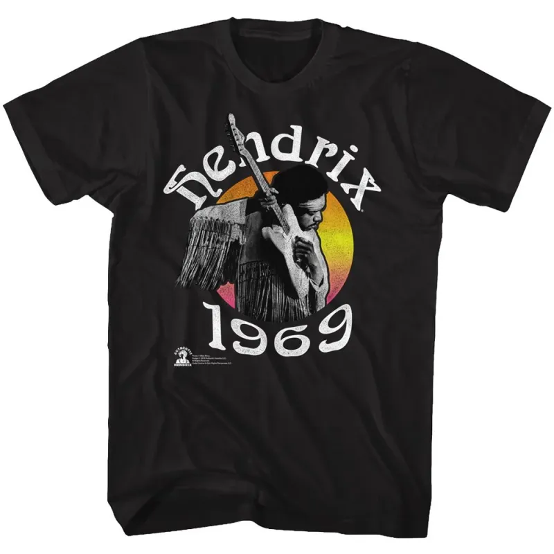 Jimi Hendrix - Hendrix 69 Black T-Shirt