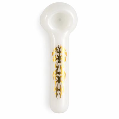 5" Gold Tribal White Jumbo Spoon