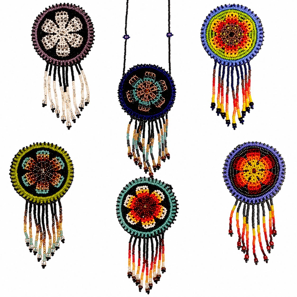 Round Seed Bead Medicine Pouch By Pichincha