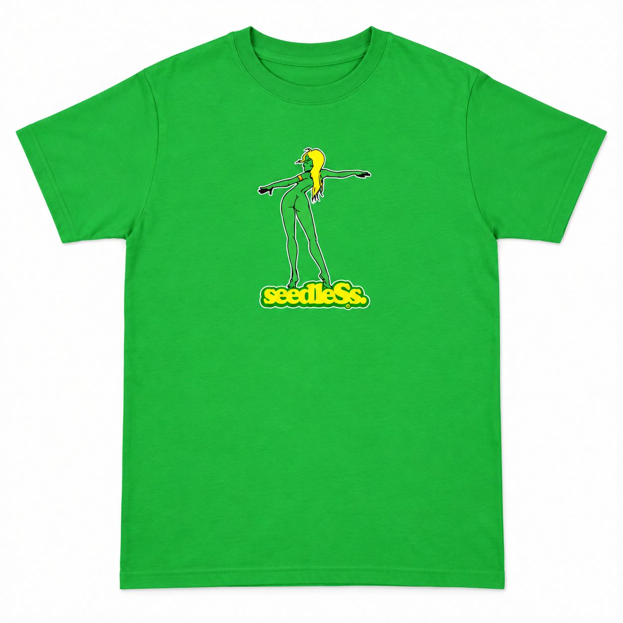 Seedless T-Shirt - Green Girl Anniversary, Color: Kelly, Size: Large
