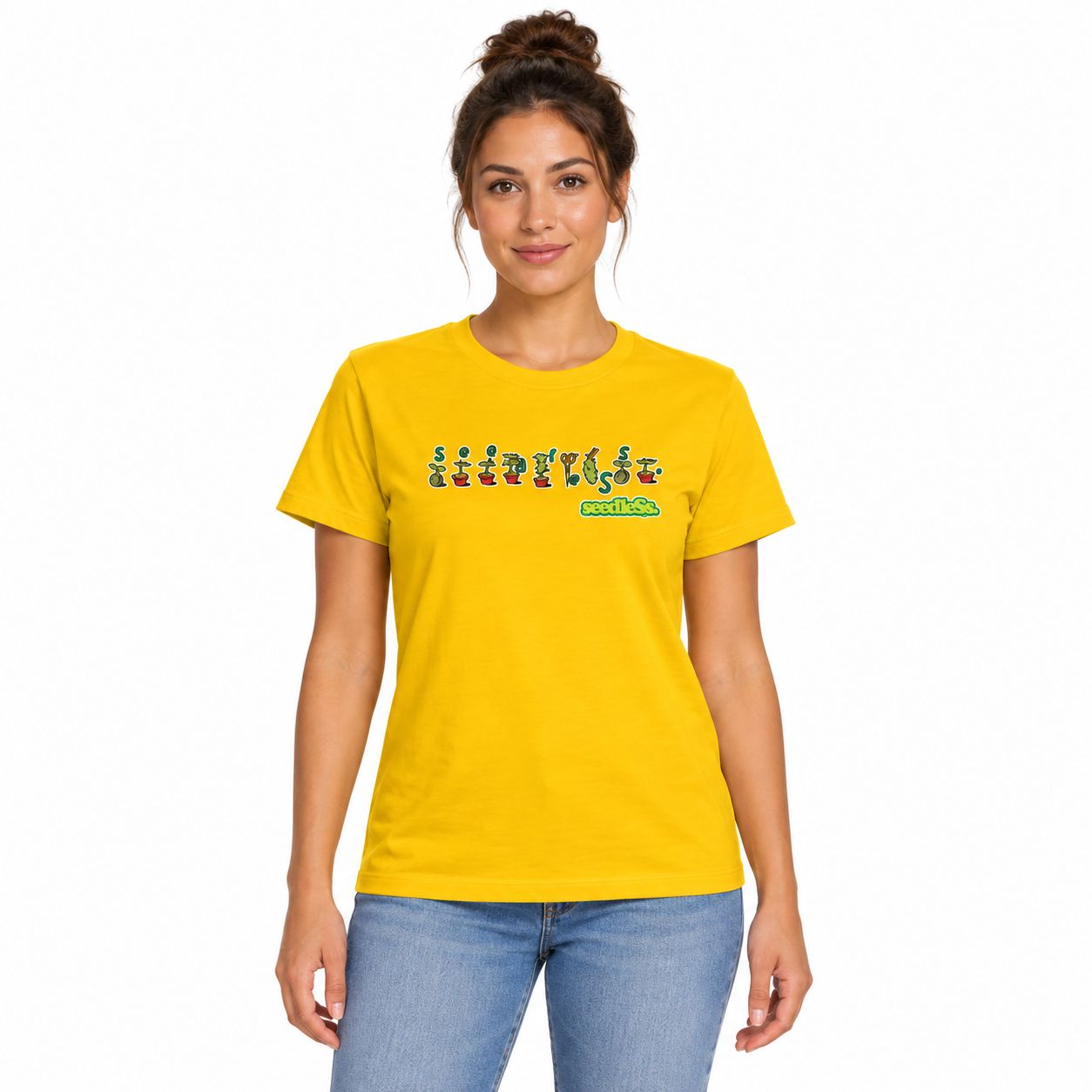 Seedless Women's Tee - 90 Days, Color: Gold, Size: Medium