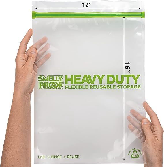 Smelly Proof Clear Bags - XL (12"x 16"), Count: Single Unit
