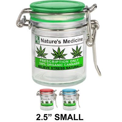 Nature's Medicine Daytona 2.5" Glass Storage Jar, Size: 2.5"