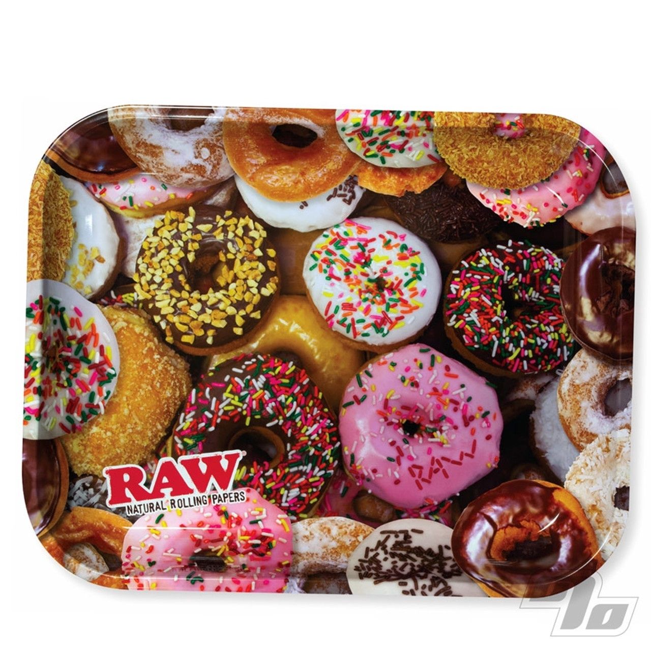 RAW Metal Rolling Tray - Donut, Size: Large (14" x 11")