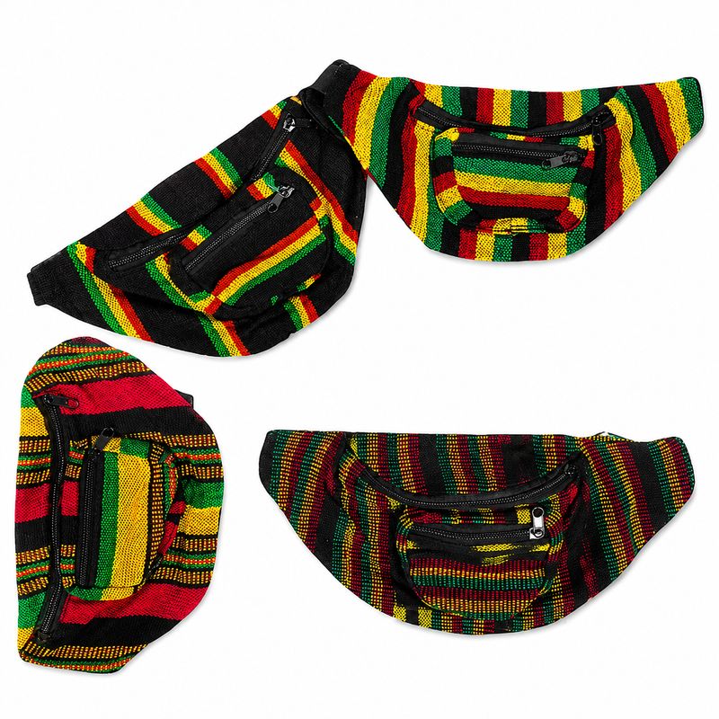 Rasta 2 Zipper Adjustable Fanny Pack
