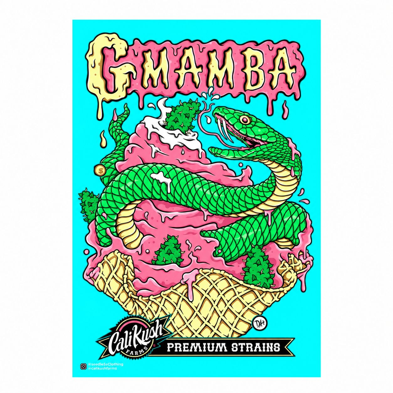Seedless x Cali Kush Farms Art Print - GMAMBA, Attribute: GMAMBA