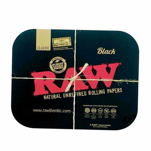 RAW Tray Magnetic Cover, Design: Black, Size: Large (14" x 11")