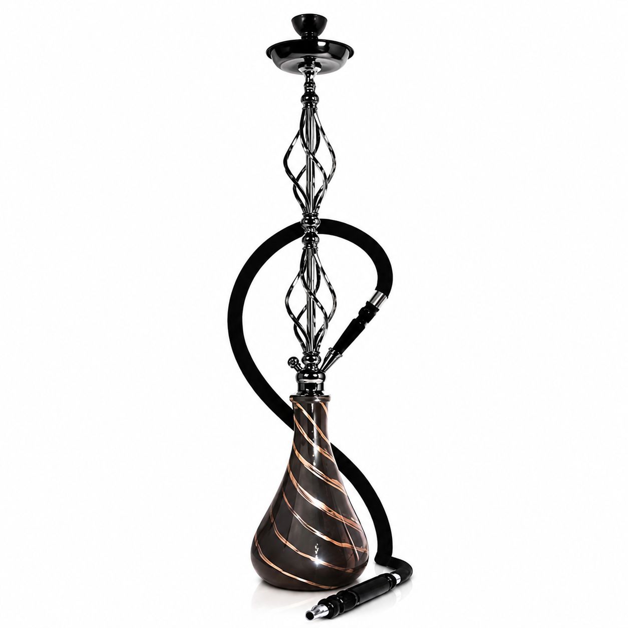 Sahara 41" Vulcan Hookah, Color: Black/Gold