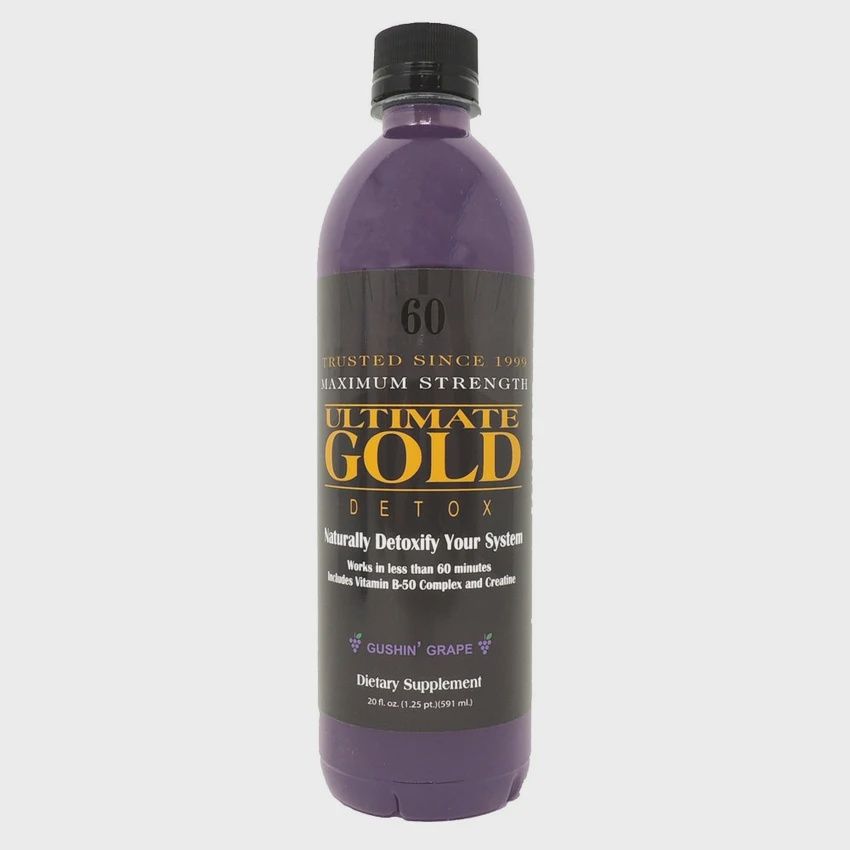 Ultimate Gold Detox Drink 20oz Bottle, Flavor: Grape
