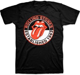 Rolling Stones The EST 62 Black T-Shirt, Size: Small