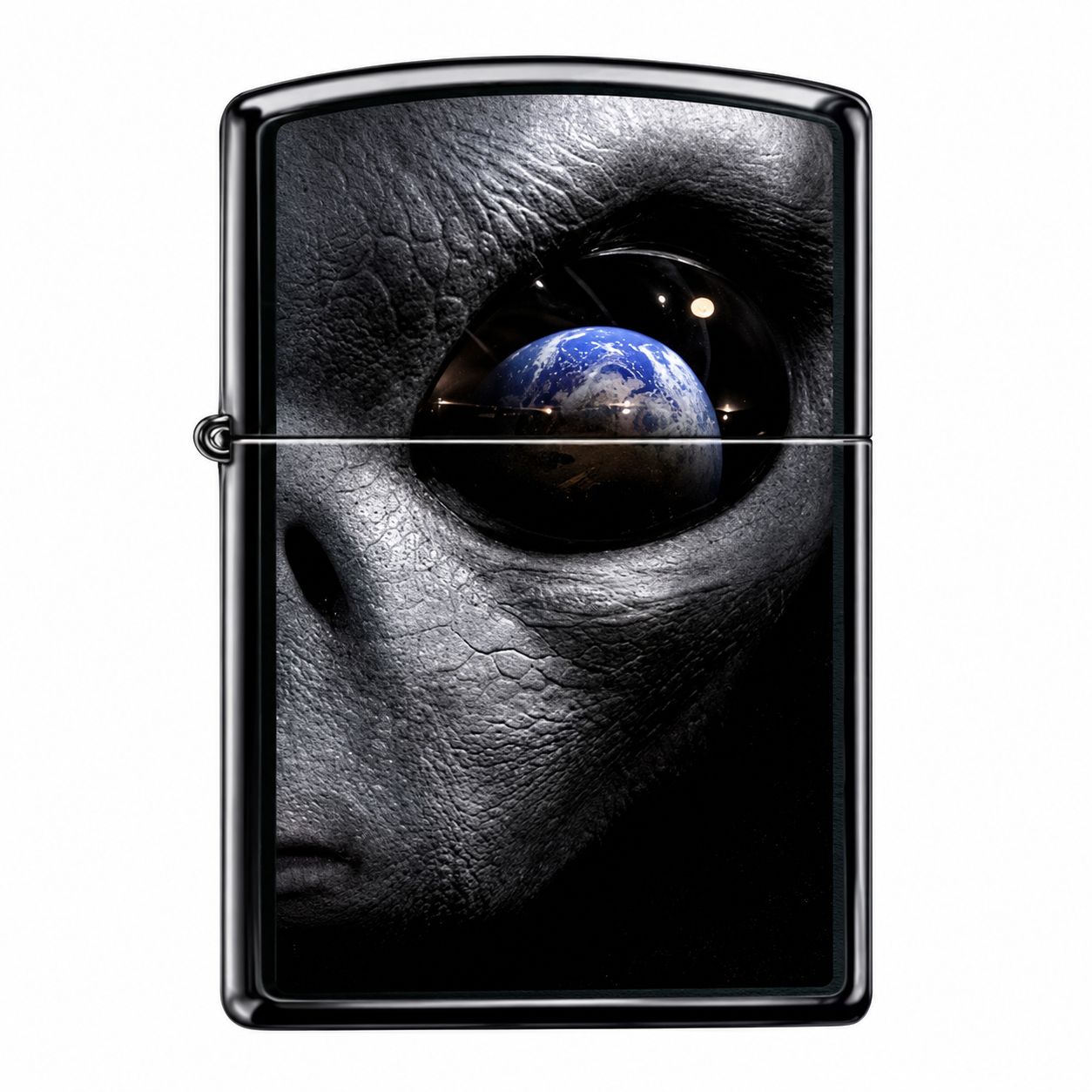 Zippo Lighter Alien Earth Eye, Color: Black Matte