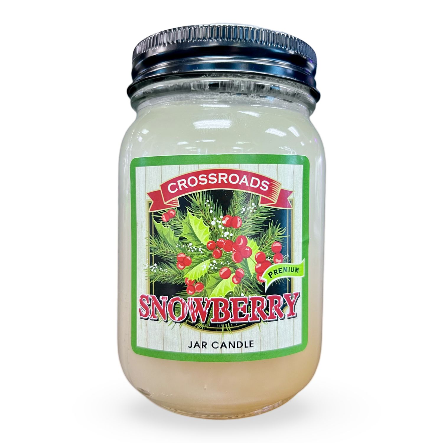 Crossroads Pint Jar Candle - Snowberry, Size: 12oz