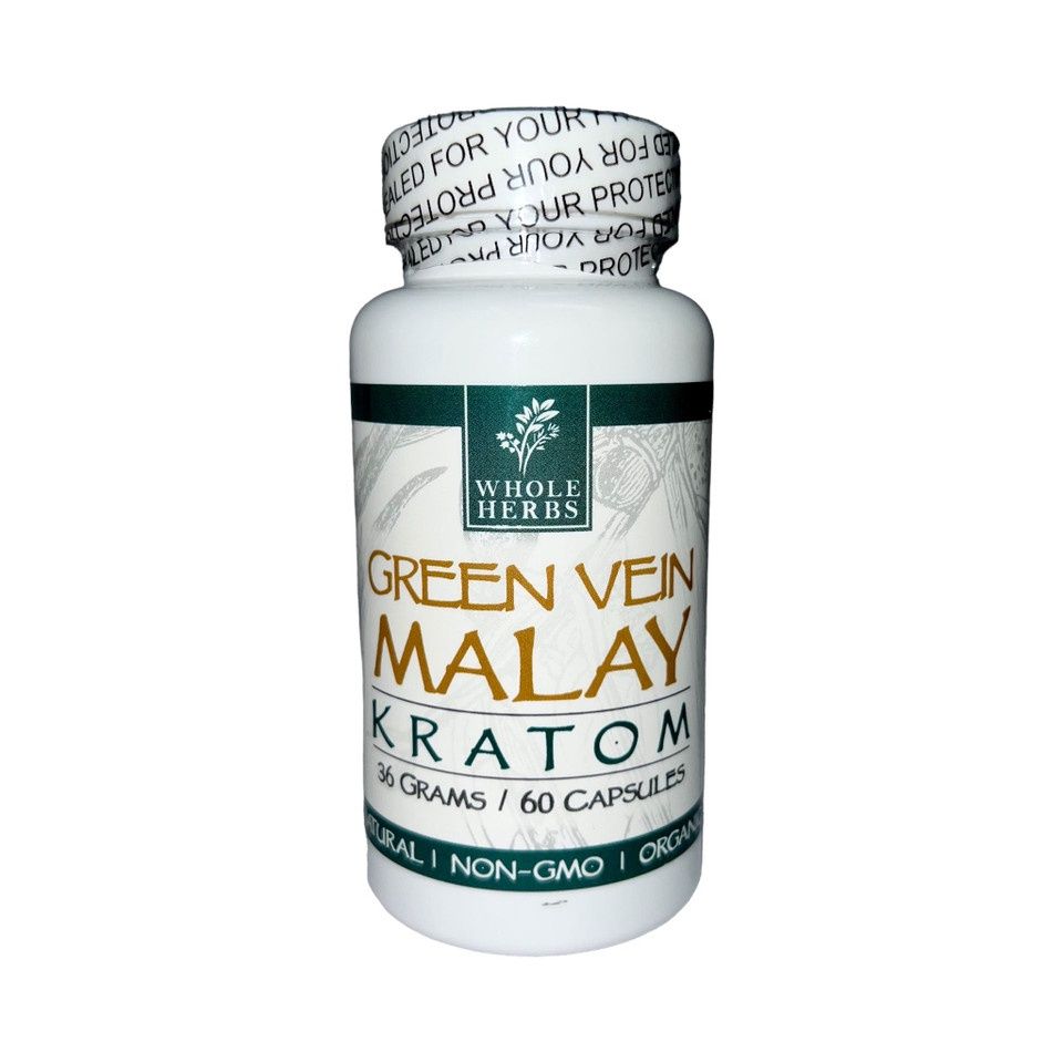 Whole Herbs Capsules - Green Malay, Size: 60ct