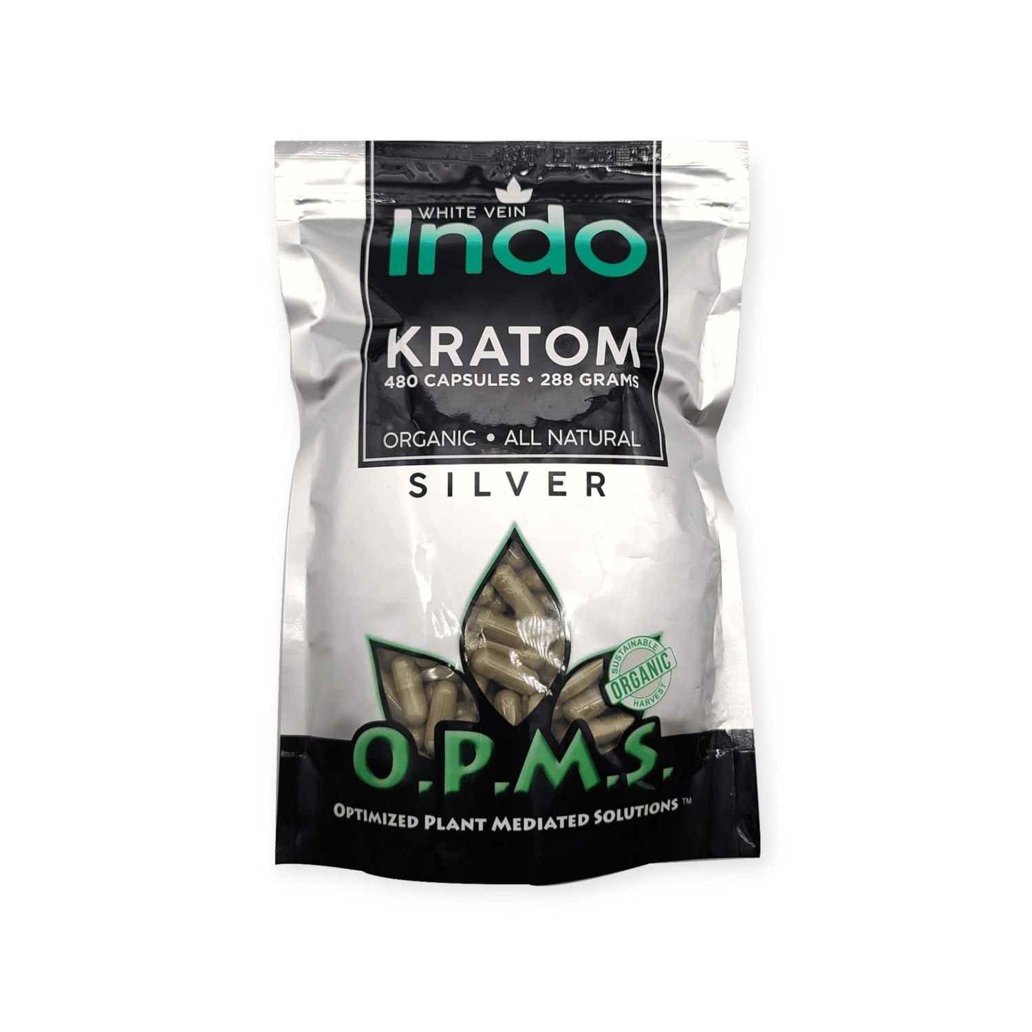 OPMS Silver White Vein Indo Capsules, Size: 480ct