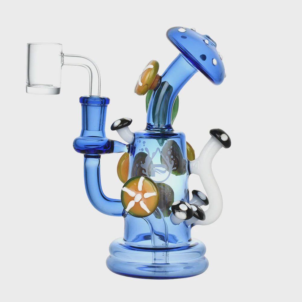 Pulsar Shroom Crazy Dab Rig, Attribute: Blue, Size: 6.75"