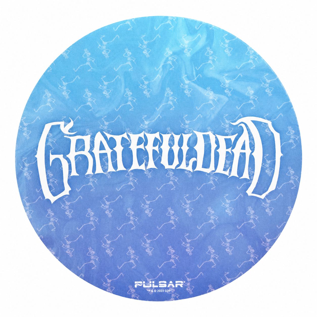 Pulsar x Grateful Dead Round Dab Pad - Dancing Skellies, Size: 8"