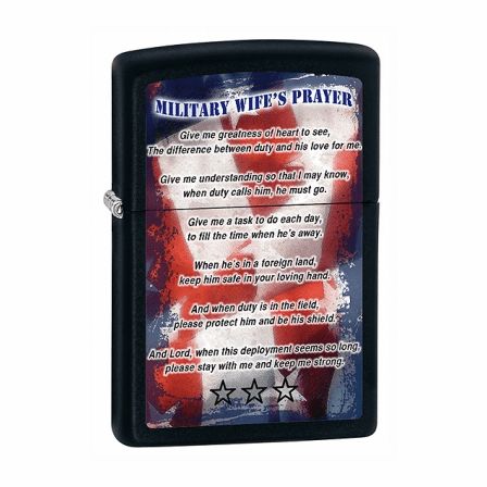 Zippo Lighter Military Wife Prayer