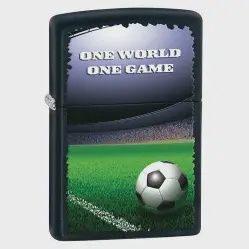 Zippo Lighter Football in Stadium, Color: Black
