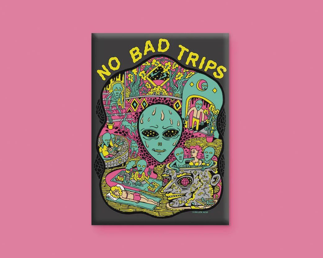 Killer Acid Magnet - No Bad Trips, Attribute: NO BAD TRIPS, Size: 3.5"x2.5"
