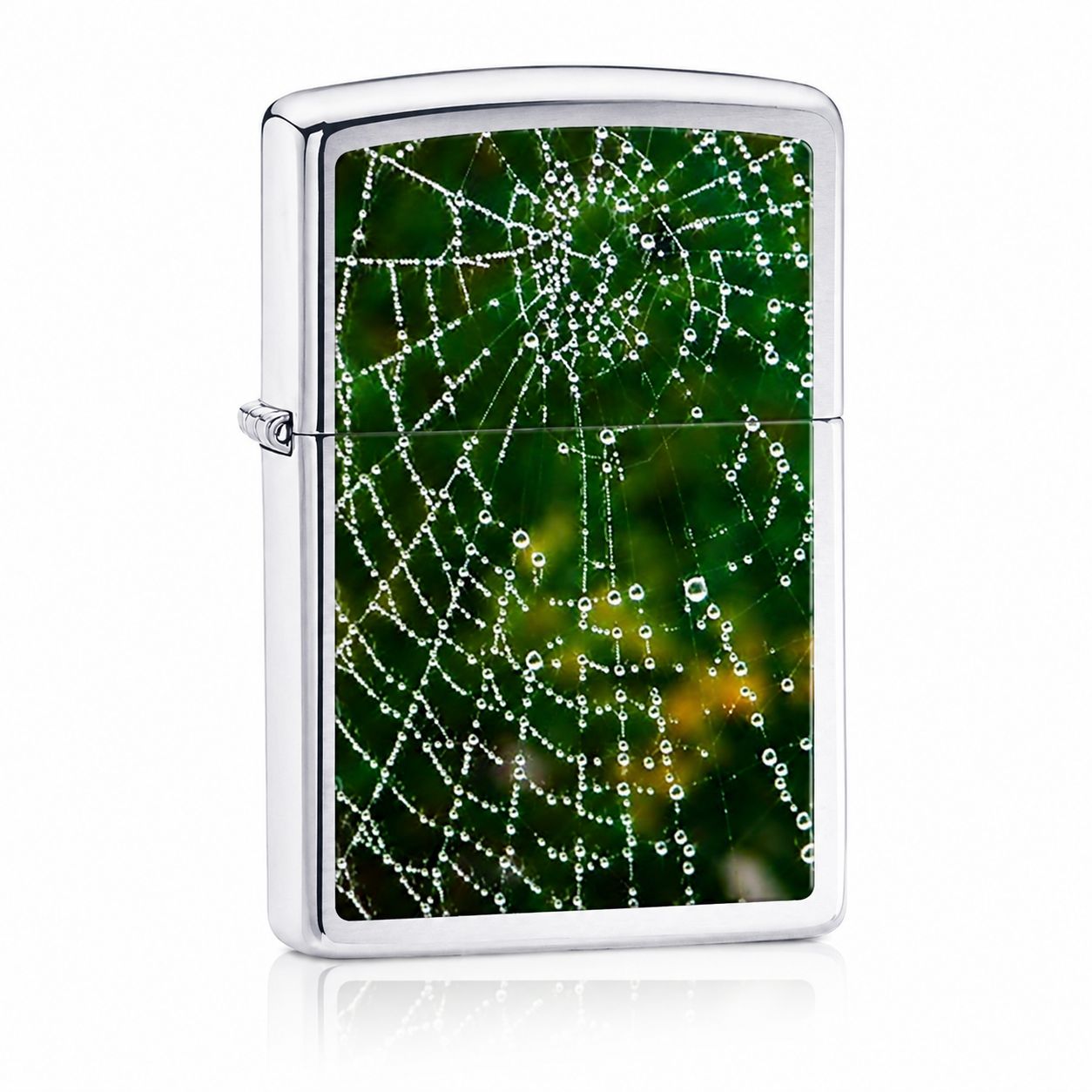 Zippo Spiderweb Raindrops Lighter, Color: Silver