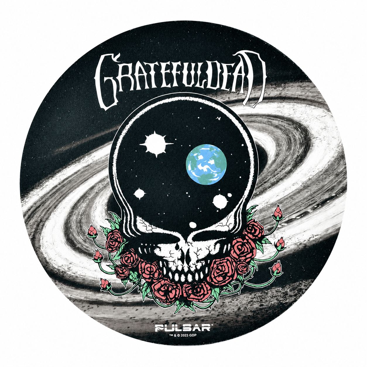 Pulsar x Grateful Dead Round Dab Pad - Space Your Face, Size: 8"