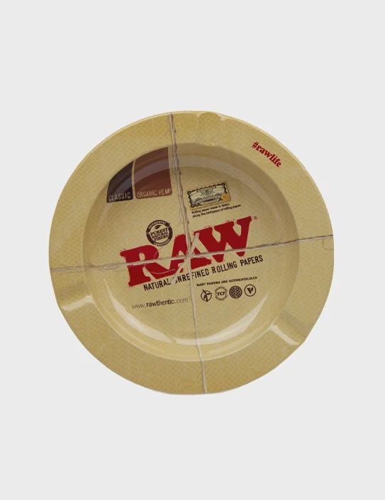 RAW Round Metal Ashtray, Attribute: Raw, Size: 5.5"