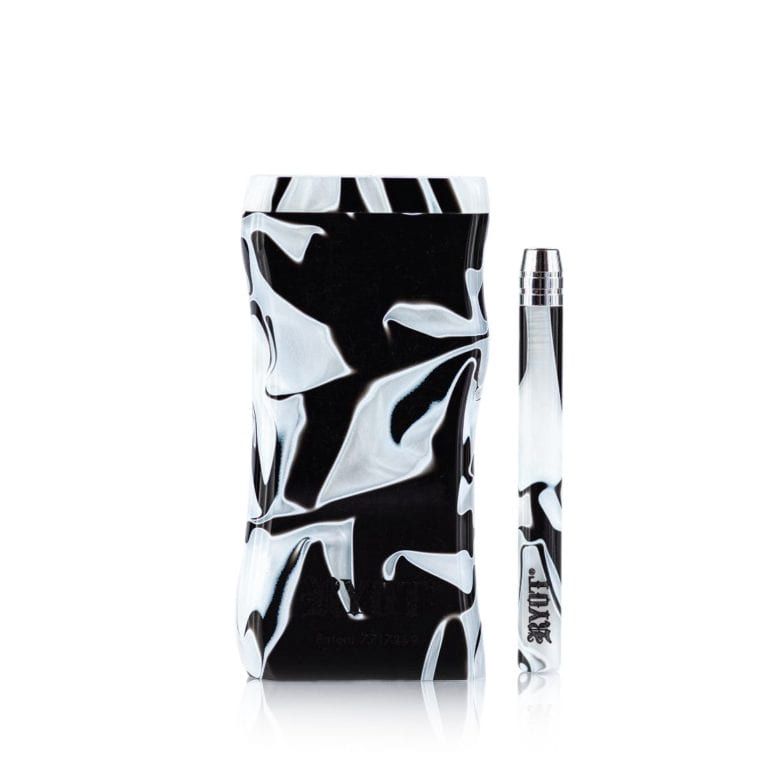 RYOT® Large (3") Acrylic Dugout in with Matching One Hitter, Color: Black &amp; White