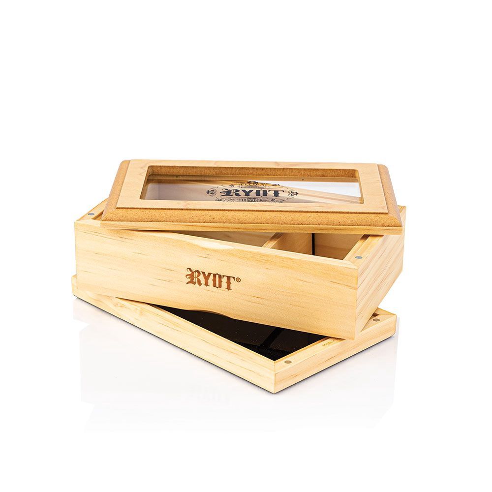 RYOT® Glass Top Screen Box, Color: Natural