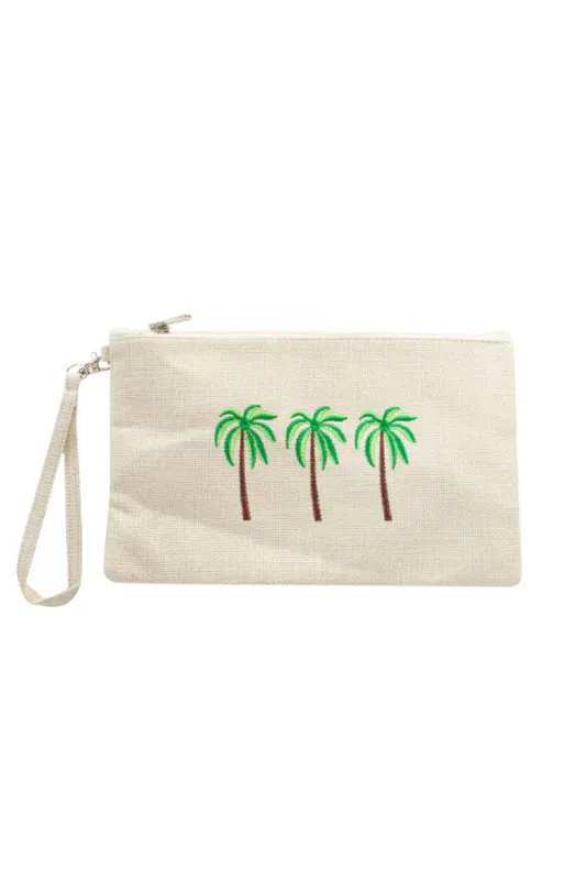 Mini Beach Bag w/ Palm Trees By India Boutique