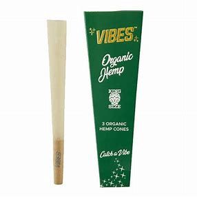 VIBES Organic Hemp Pre-rolled King Size Cones, Count: Pack