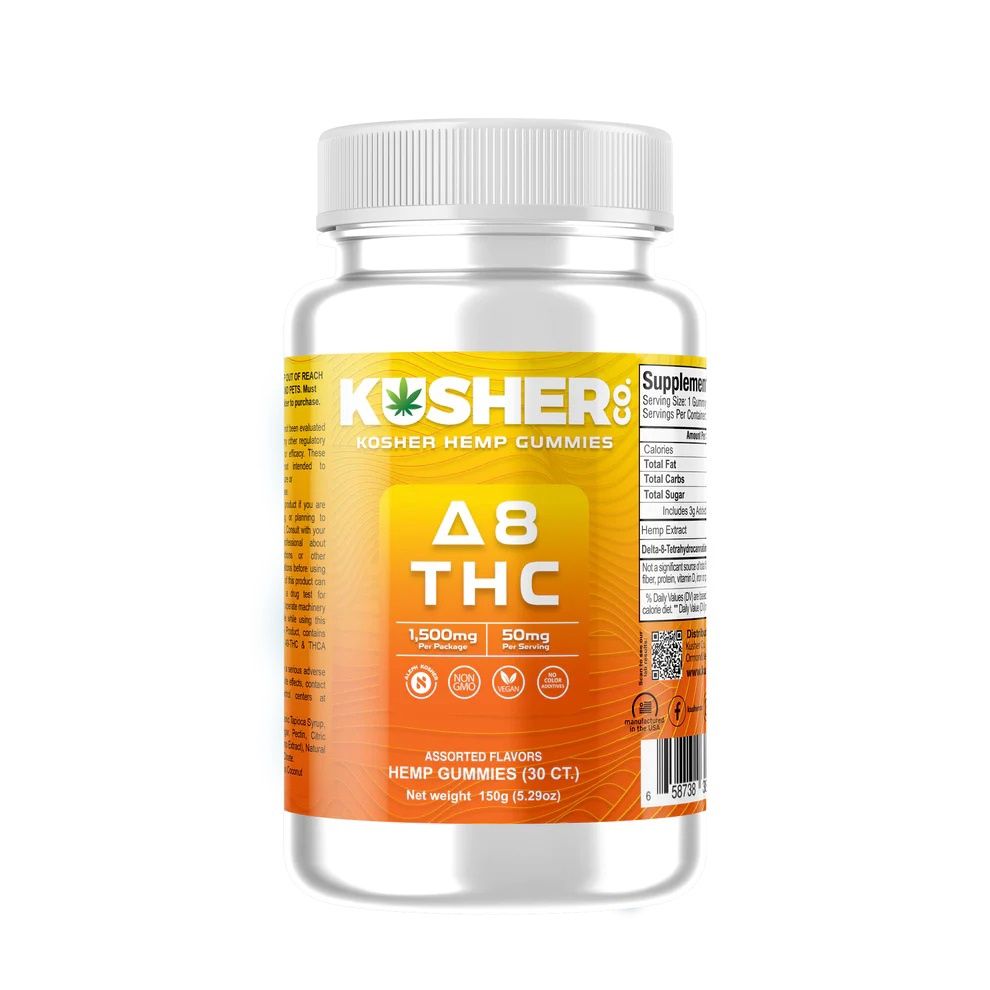 KUSHER Delta 8 Gummies 50mg, Flavor: Mixed Flavors, Size: 30ct