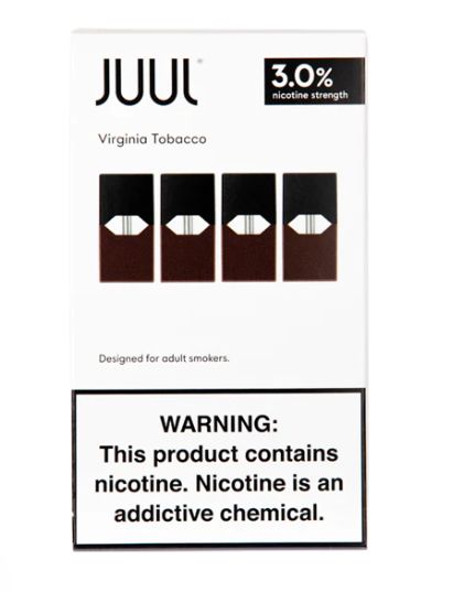 JUUL Pods - 4 Pack, Count: Pack, Flavor: Virginia Tobacco, Nicotine Content: 3%