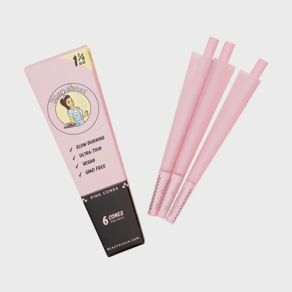 Blazy Susan Pink 1 1/4 Pre Rolled Cones - 6 Count, Count: Pack