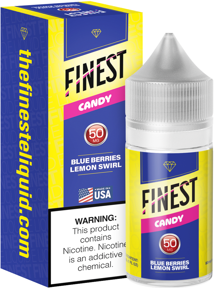 The Finest Saltnic 30mL - Blueberries Lemon Swirl, Nicotine Content: 50mg