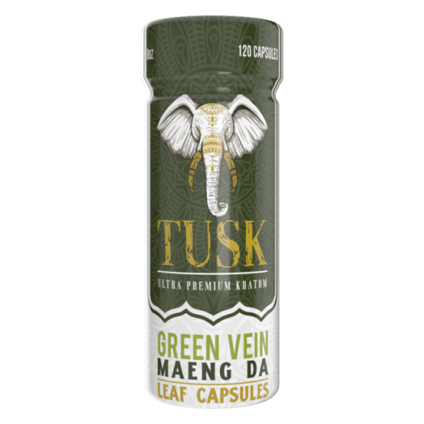 Tusk Kratom Capsules - Green Maeng Da, Count: Single Unit, Size: 120ct/8oz