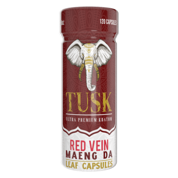 Tusk Kratom Capsules - Red Maeng Da, Count: Single Unit, Size: 120ct/8oz