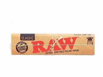 RAW Classic King Size Slim Rolling Papers, Count: Pack