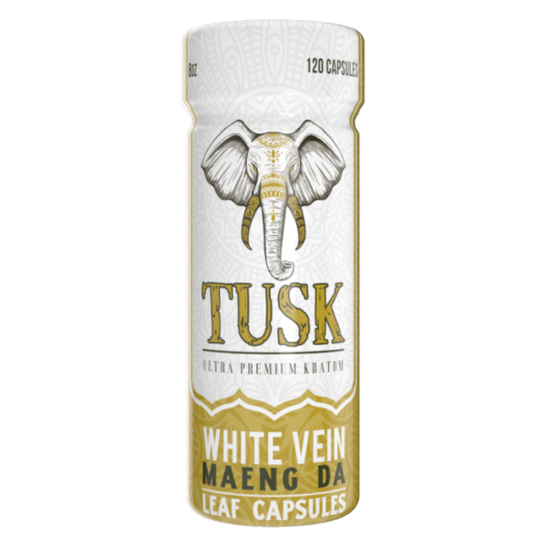 Tusk Kratom Capsules - White Maeng Da, Count: Single Unit, Size: 120ct/8oz