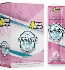 Twisted Hemp Organic Hemp Wraps - 4ct, Count: Pack, Flavor: Bubble Pop