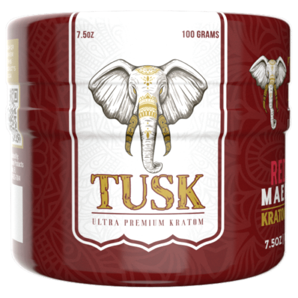 Tusk Kratom Powder - Red Maeng Da, Count: Single Unit, Size: 100gm/7.5oz