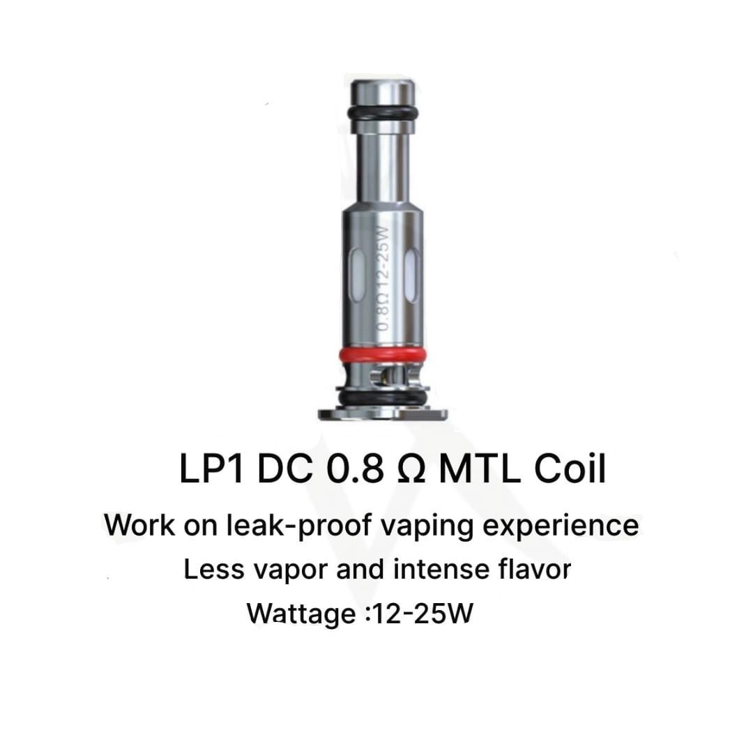 SMOK LP1 Replacement Coils (5-Pack), Attribute: DC MTL, Size: 0.8Ω