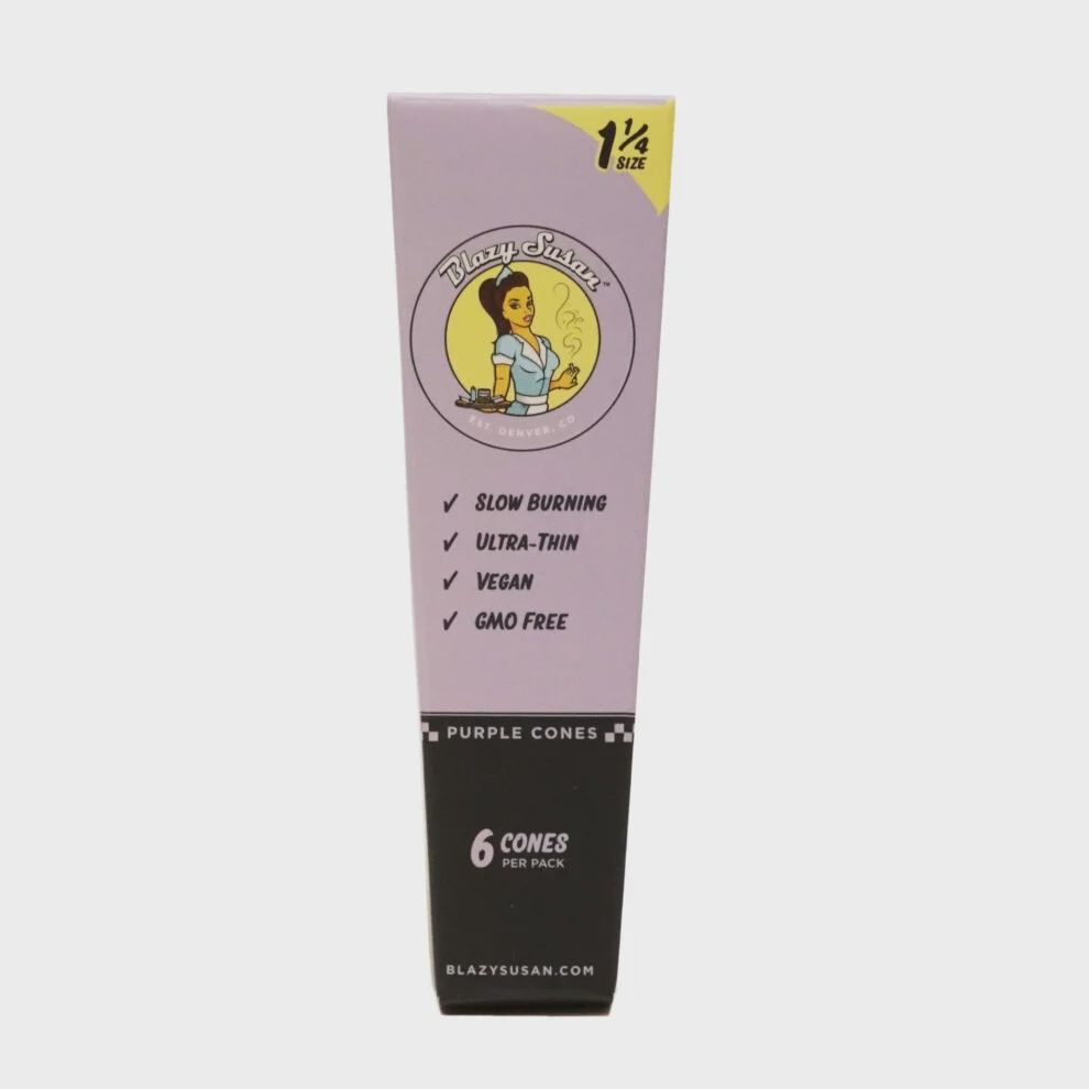 Blazy Susan Purple 1 1/4 Pre Rolled Cones - 6 Count, Count: Pack