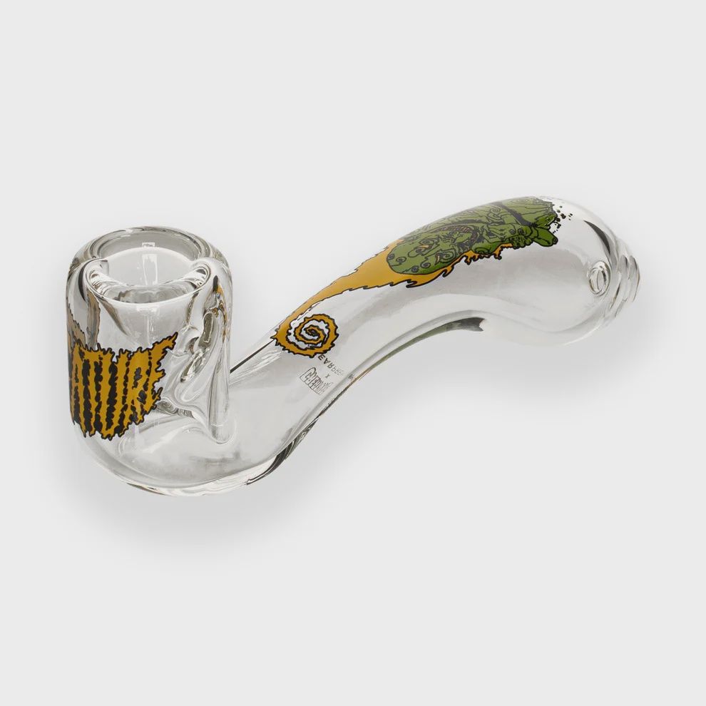 Creature GEAR Premium®  5.5" Goblin Sherlock Hand Pipe, Color: Clear