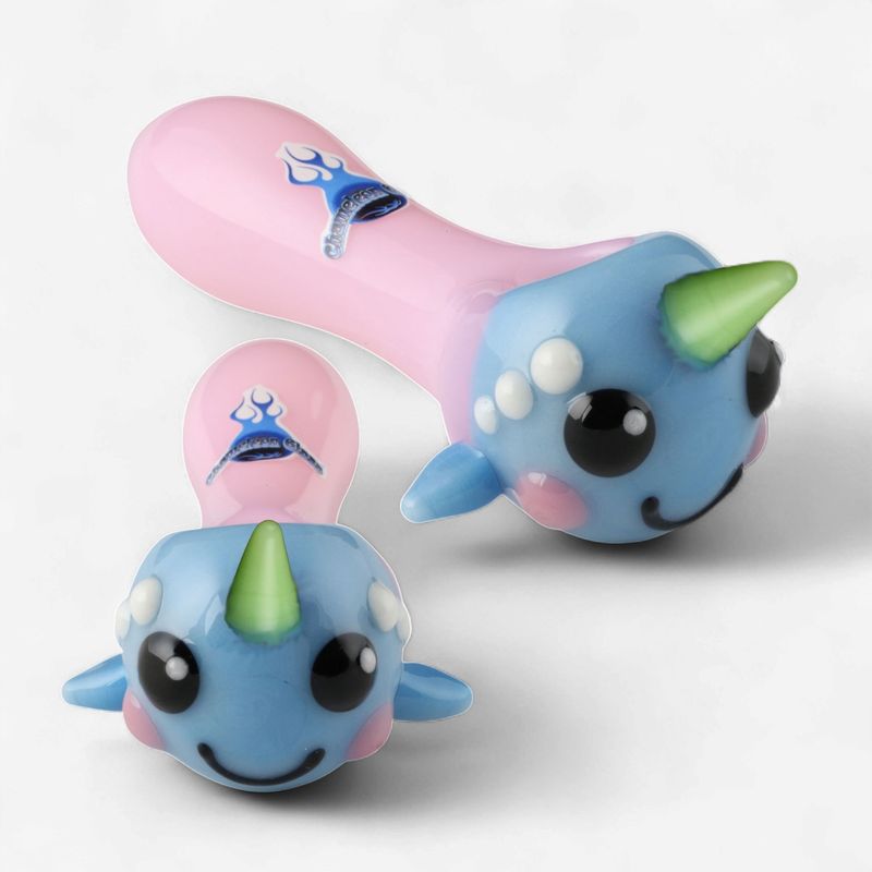 Baby Narwhal Glass Pipe By Chameleon Glass
