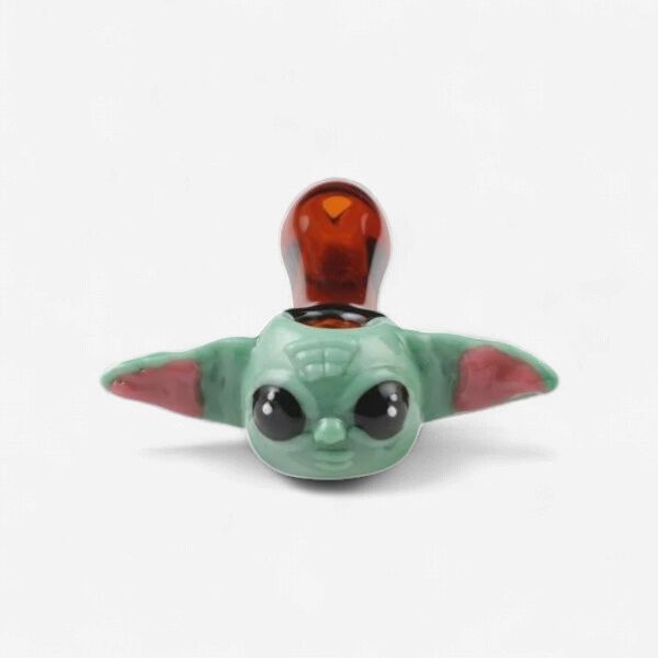 Grogu Glass Pipe By Chameleon Glass