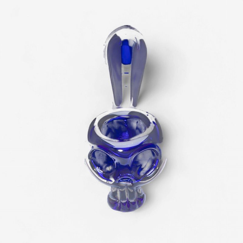 Bone Head Skull Glass Pipe By Chameleon Glass